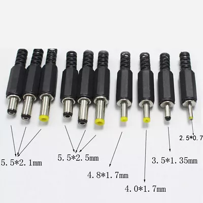 5.5 X 2.1mm 2.5mm 4.8x1.7 4.0x1.7 3.5x1.35 Male Solder DC Power Plug Connector • $1.59