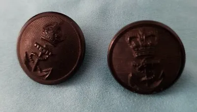 2 Black Livery Buttons Military Naval? Firmin London   • £6