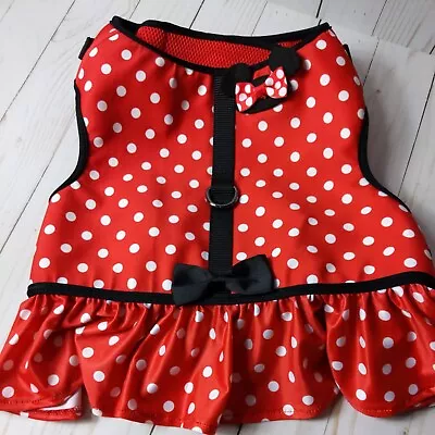 Disney Parks Tails Minnie Mouse Red Dog Costume Harness Large • $68.50