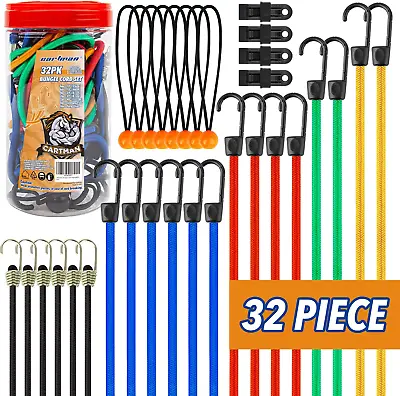 32 Piece Bungee Cords Assortment Jar Includes 10  18  24  32  40  Bungee Cord Wi • $20.50