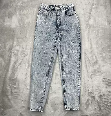 Vintage Jordache Jeans Womens 7 80s Mom Tapered Acid Wash High Waist Made In USA • $24.99