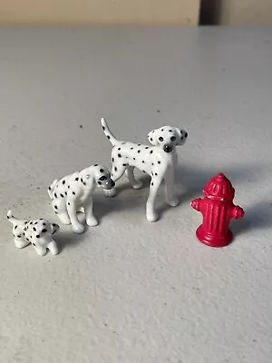 $20 • Buy Vintage Set Of 3 Dalmatian Dog Family With Fire Hydrant