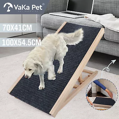 Wooden Adjustable Pet Ramp Folding Portable Ramp Perfect For Dog Cat To Car Sofa • $41.99