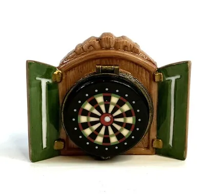 PHB Porcelain Hinged Trinket Box Midwest Of Cannon Falls Dart Board • $49.99