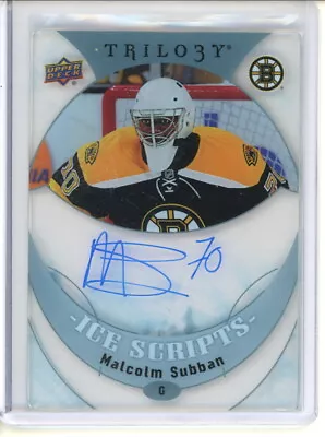 2015-16 Upper Deck Trilogy Ice Scripts #ISSU Malcolm Subban • $25.76