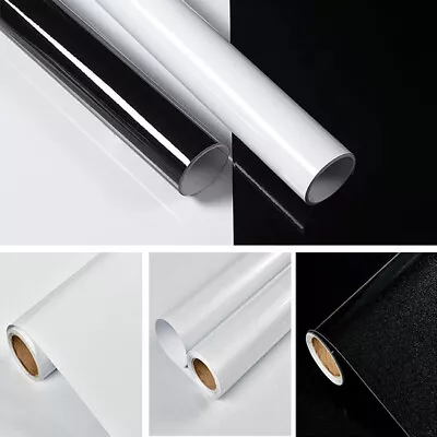 10M Sticky Back Self Adhesive Vinyl Film Worktop Cupboard Door Sticker Wallpaper • £5.94