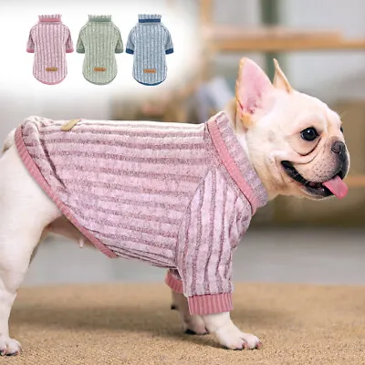 £7.19 • Buy Dog Clothes For Small Dogs Winter French Bulldog Fleece Sweater Chihuahua Jumper