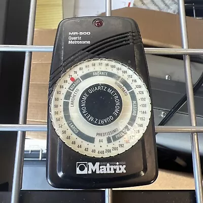 Matrix MR-500 Quartz Metronome W/ Light And Sound  Built In Back Stand  TESTED • $8.56