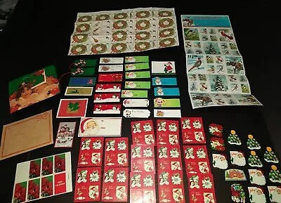 $35 • Buy Vintage Christmas Stamps Seals Gift Tags