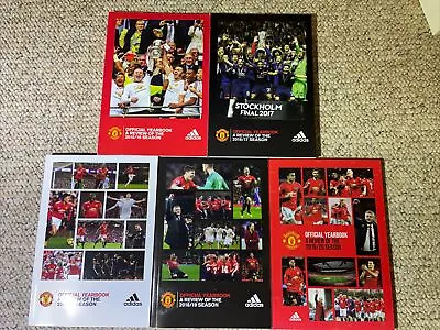 Manchester United Set Of 5 Yearbooks 2016-2020. Very Good-Good Used Condition. • £35