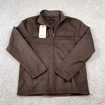 NWT PrAna Men's Size Small Brookland Full Zip Sweater Jacket Brown Pockets  • $39.88