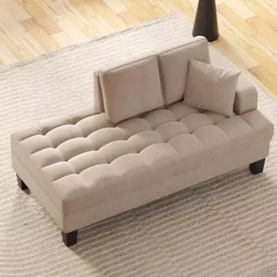 Modern Style Deep Tufted Upholstered Textured Fabric 2 Pieces Chaise Lounge Set • $739.99