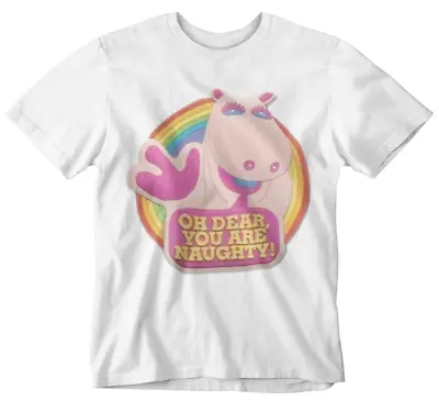 Rainbow T-Shirt George Naughty Tee TV Cool Yolo 80s 90s Retro White Kids   • £5.99