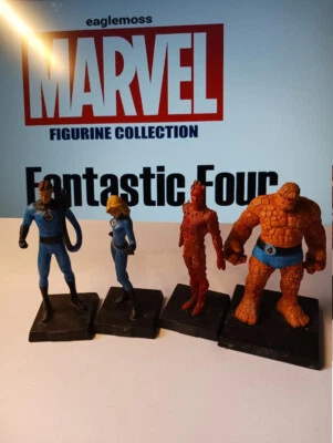 £16 • Buy Marvel Eaglemoss Action Figures Fantastic Four; Mr F, Invisible W,Thing, Torch