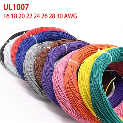 30AWG-16 AWG Gauge UL1007 Stranded Hook Up Wire Eco-Friendly Cable 12 Color 300V • £2.82