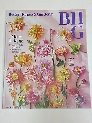 Better Homes Gardens Magazine JanFeb 2024 Floral Beading Flowers Creativity Tips • $9.99