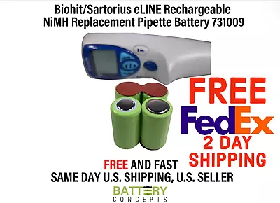 Biohit/Sartorius ELINE Rechargeable NiMH Replacement Pipette Battery 731009 • $19.99