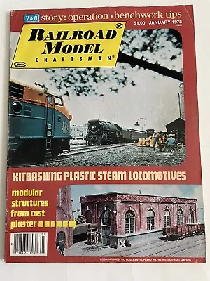 Railroad Model Craftsman Magazine 1978 January Kitbashing Plastic Steam Locos • $8.99