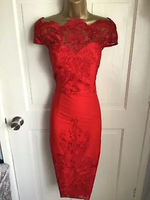 £35.99 • Buy Stunning Chi Chi London Lace Wiggle Dress Size 12 Vgc