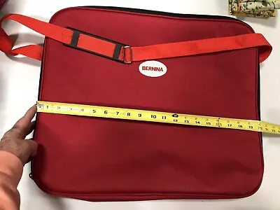 Red Bernina Carrying Case Bag 20  X 16  X 4.5” & Shoulder Strap • $39