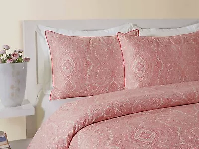 Luxury 400TC Cotton Paisley Printed Grey Duvet Cover Pillowcases Bedding Set • £12.99