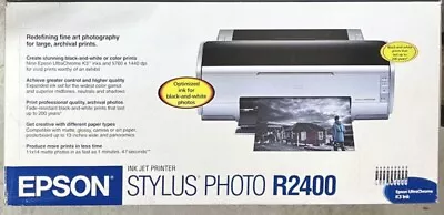 Epson Stylus Photo R2400 Digital Photo Inkjet Printer *FACTORY SEALED* • $1599