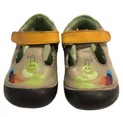 Momo Baby MOMObaby Leather Shoes Toddler Size 4 Caterpillar Tan • $22