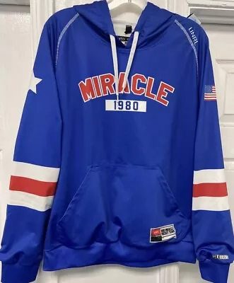 UNRL MIRACLE ON ICE 1980 USA Hockey Hoodie Sweatshirt Mens Large VGUC RARE • $39.99