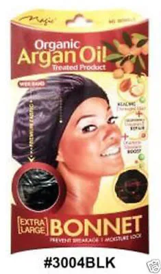 Magic Collection Argan Oil Extra Large Bonnet Prevent Breakage # 3004 Black • £3.99