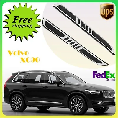 Fits Volvo XC90 2015-2024 2PCS Fixed Running Board Side Step Pedal Nerf Bar • $393.19