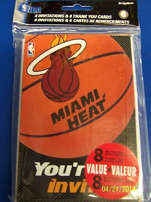 Miami Heat NBA Pro Basketball Sports Party Invitations & Thank You Notes • $11.77