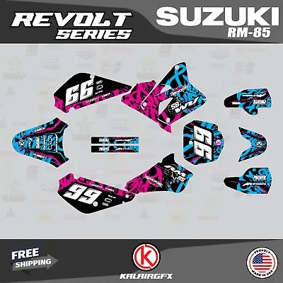 $49.99 • Buy Graphics Kit For Suzuki RM85 (2001-2023) RM 85 REVOLT-magenta