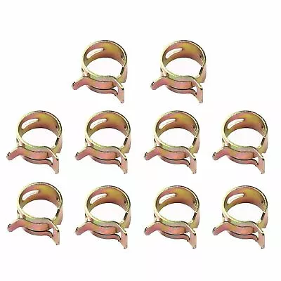 $6.99 • Buy 10PCS 8mm 5/16  Spring Clip Fuel Oil Line Silicone Vacuum Hose Clamp