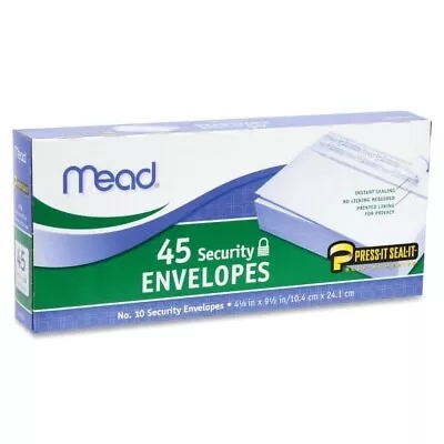 45 Security Envelopes White Letter Mailing Shipping Confidential 4-1/8  X 9-1/2 • $12.50