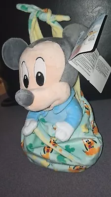 Disney Baby Mickey Mouse Soft Plush Toy Disney Store In Blanket BNWT  • £14.99