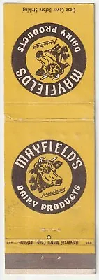 C1950s Mayfield Milk & Dairy Jersey Cow Athens Tennessee Vintage Matchbook • $7.99