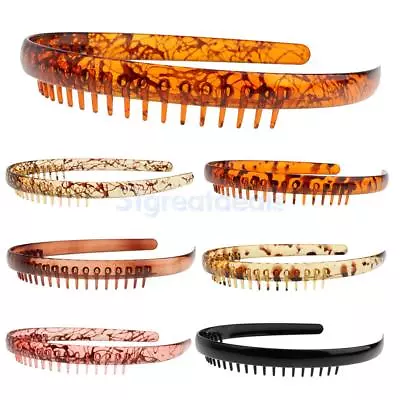 Trendy Hair Band Toothed Headband Alice Band Women Men Girls Hair Accessory • £3.59