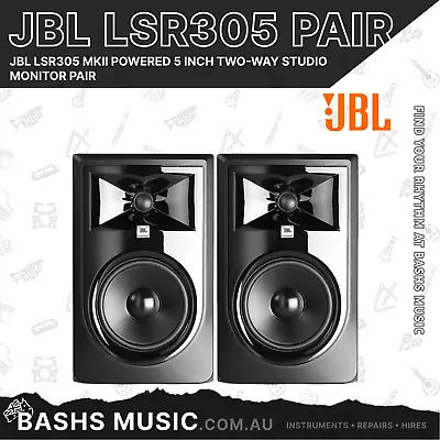 JBL LSR305 MKII Powered 5 Inch Two-Way Studio Monitor Pair • $449