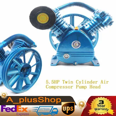 181PSI 5.5HP V-Type 2-Stage Air Compressor Pump Motor Head Double Stage US • $280