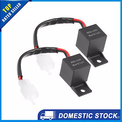 Universal 2 Pins Electronic LED Flasher Relay MAX 150W For Motorcycle Pack Of 2 • $14.72