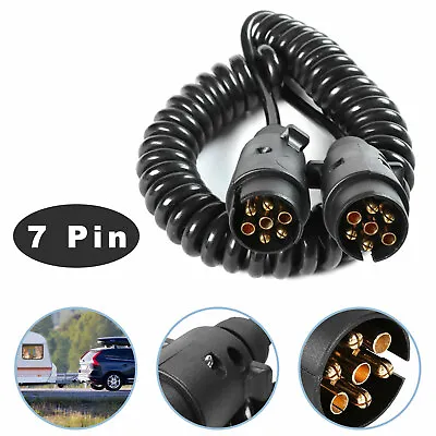 3M Trailer Light Board Extension Cable Lead 7 Pin Plug Caravn Socket Towing Wire • £13.09