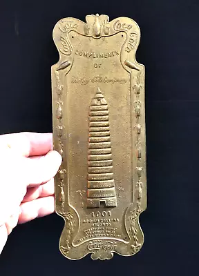 Vintage**rare** 1901 Embossed Brass Coca Cola Door Push Sign Award. Nice! • $40