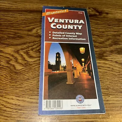 AAA Socal Map  Explore! Ventura County 2000 • $3.99