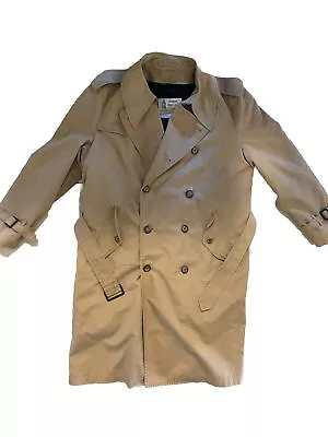 Vintage Made In USA London Fog Trench Coat/khaki Light Brown Size 42 Reg • $30