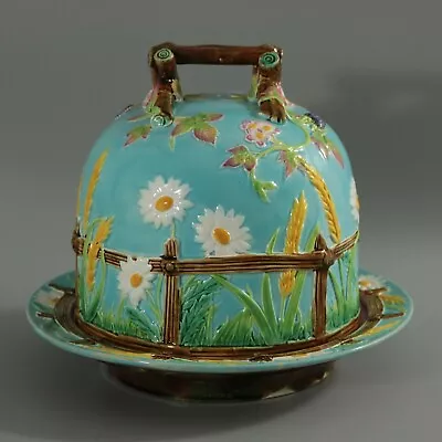 George Jones Majolica Daisy Cheese Keeper • $6950.28