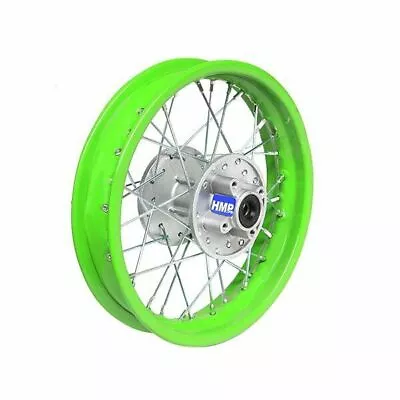  Rear Wheel Steel Rim 14   Rear Green HMParts Pit Bike Dirt Bike Cross • £45.68