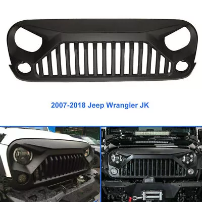 Matte Black Gladiator Front Grille Grill For Jeep Wrangler 07-18 JK & Unlimited • $67.92