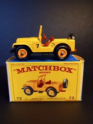 Matchbox #72B Standard Jeep 1966  Rare #7 Decals  In Original E4  Box • $75