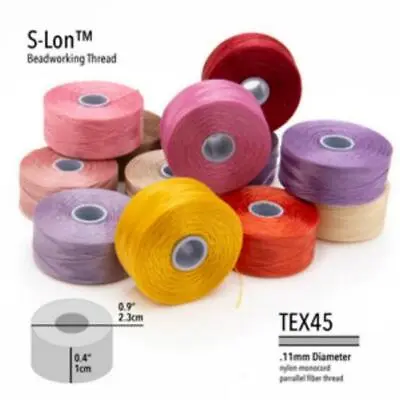 £19.99 • Buy Beadsmith Superlon S-Lon Beading Thread Cord D Tex 45 0.11mm Choose 12pc Mix