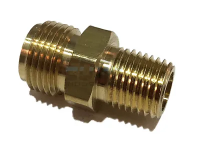 3/8  Npsm To 1/4  Male Nptf Brass Fitting Connector Fuel/air/water/oil/gas/wog • $10.97
